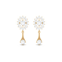 Natural Diamond Drop Dangle Earrings with Certificate