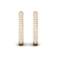 Classic Diamond Hinged Hoop Earrings with Certificate