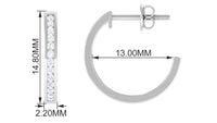 Diamond Hinged Hoop Earrings in Channel Setting