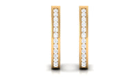 Diamond Hinged Hoop Earrings in Channel Setting