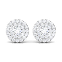 Natural Diamond Cluster Earrings with Certificate