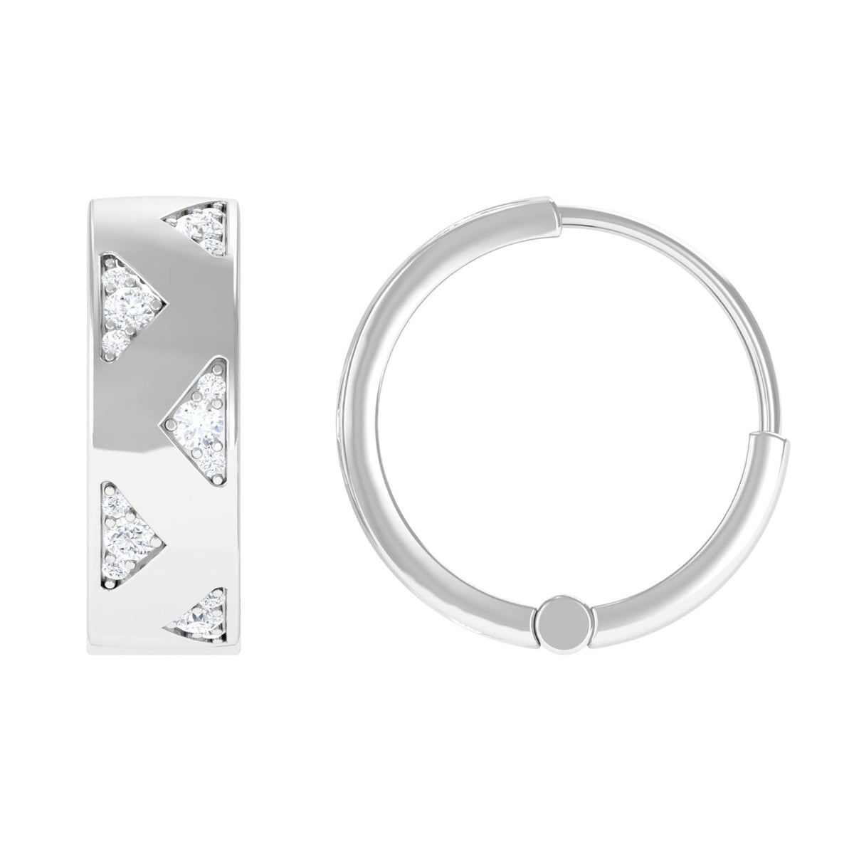Certified Diamond Hoops For Women