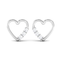 Diamond Heart Shape Stud Earring for Women