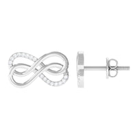 Diamond Twin Infinity Stud Earring