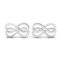 Diamond Twin Infinity Stud Earring
