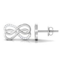 Diamond Twin Infinity Stud Earring