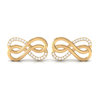 Diamond Twin Infinity Stud Earring