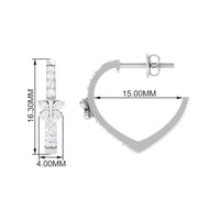 Certified Diamond Butterfly Hoop Earrings
