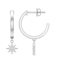 Certified Diamond Star Drop Earrings