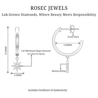 Certified Diamond Star Drop Earrings