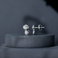 Certified Diamond Cat Kitty Earrings