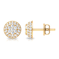 Certified Diamond Bridal Stud Earring with Screw Back