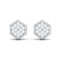 Minimal Diamond Geometric Earrings for Everyday