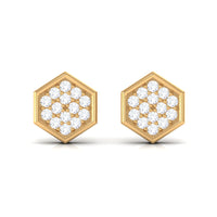 Minimal Diamond Geometric Earrings for Everyday