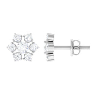Certified Natural Diamond Cluster Earrings