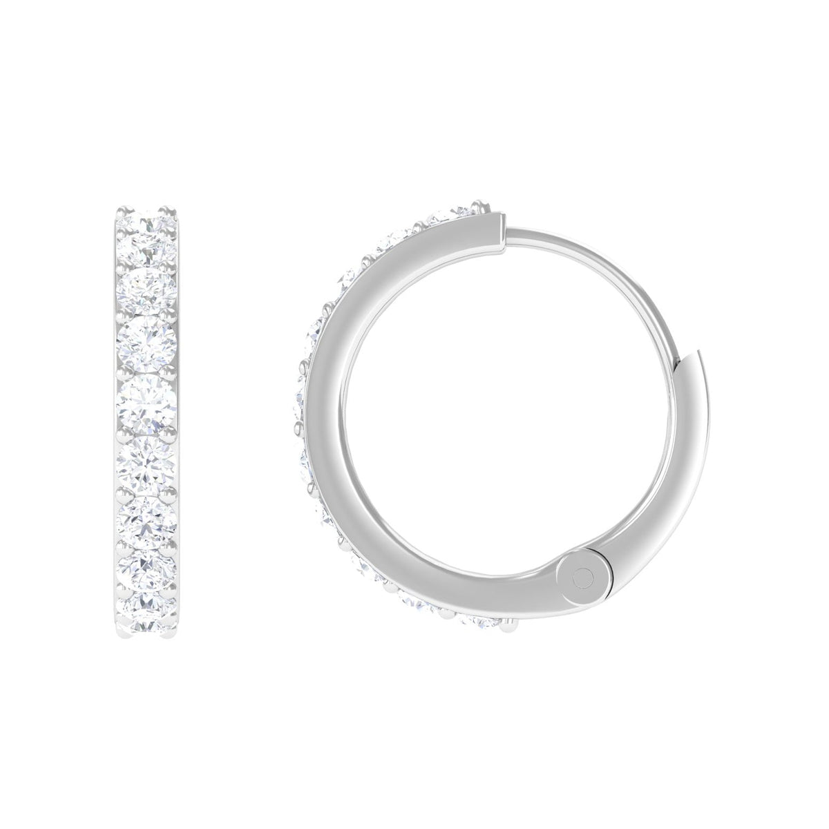 Certified Diamond Small Hoop Earrings
