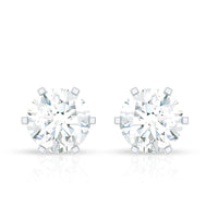Real Diamond Solitaire Martini Stud Earrings