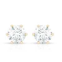 Real Diamond Solitaire Martini Stud Earrings