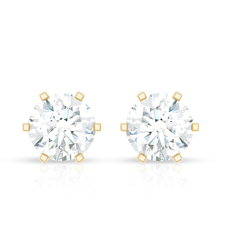 Real Diamond Solitaire Martini Stud Earrings