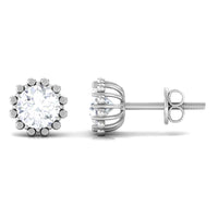 Certified Natural Diamond Studs with Screw Back