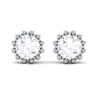 Certified Natural Diamond Studs with Screw Back