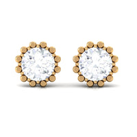 Certified Natural Diamond Studs with Screw Back