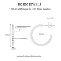 Certified Moissanite Hoop Earrings