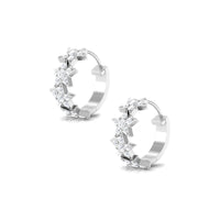 Certified Moissanite Star Hoop Earrings