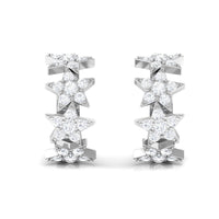 Certified Moissanite Star Hoop Earrings