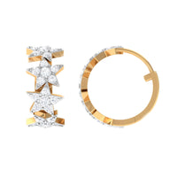 Certified Moissanite Star Hoop Earrings
