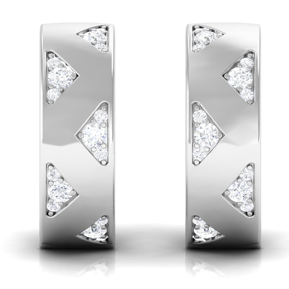 Certified Moissanite Hinged Hoop Earrings for Women