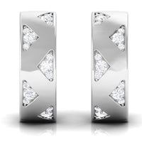 Certified Moissanite Hinged Hoop Earrings for Women