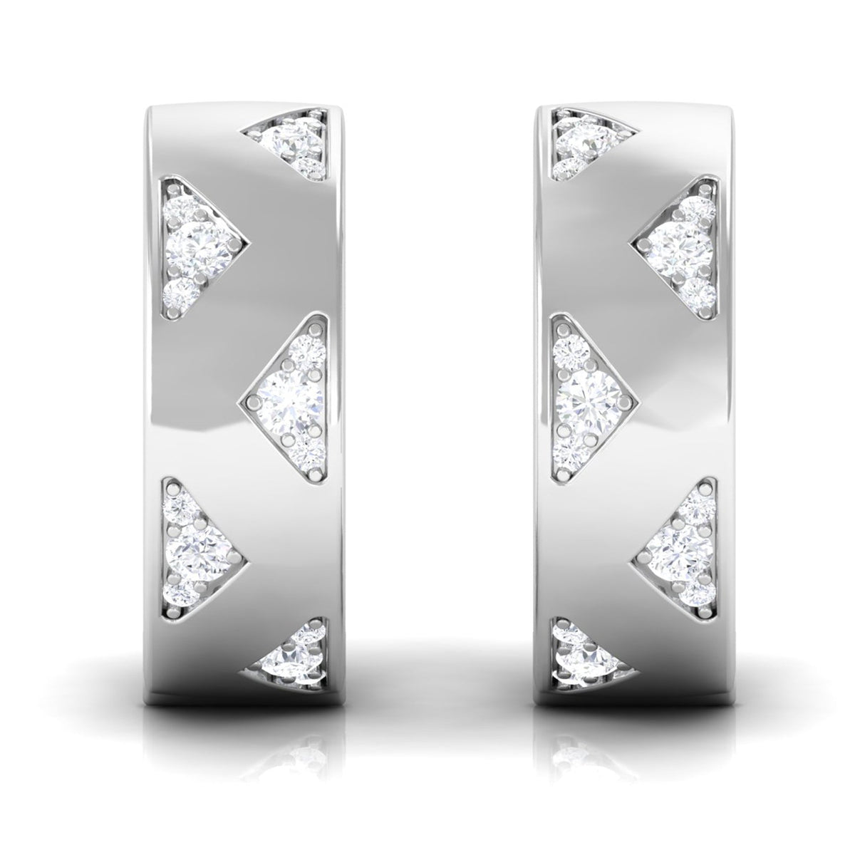Certified Moissanite Hinged Hoop Earrings for Women