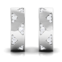 Certified Moissanite Hinged Hoop Earrings for Women