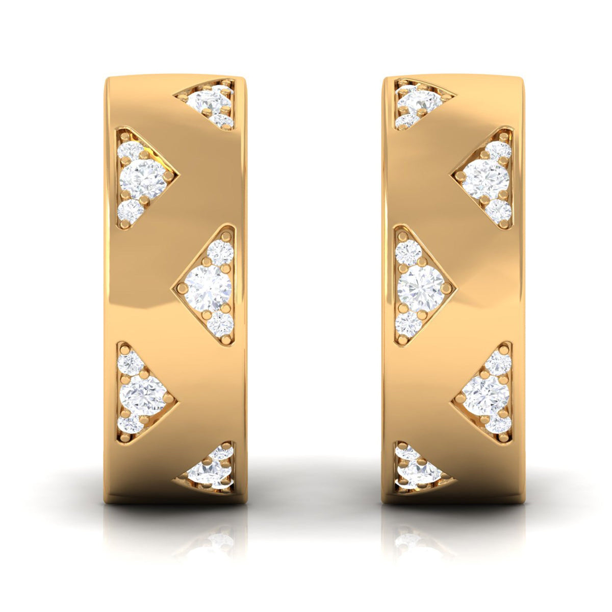 Certified Moissanite Hinged Hoop Earrings for Women