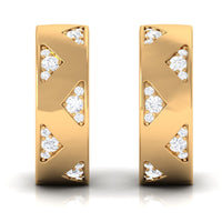 Certified Moissanite Hinged Hoop Earrings for Women