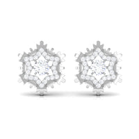 Certified Moissanite Snowflake Earrings for Women