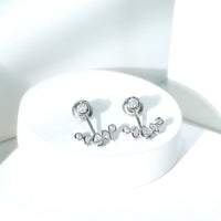 Bezel Set Certified Moissanite Ear Jacket Earrings for Women