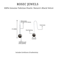 15 Carat Tahitian Pearl Dangle Earrings with Diamond Stones