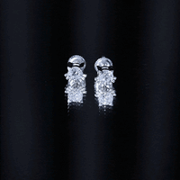 1 CT Solitaire Moissanite Cat Stud Earrings with Screw Back