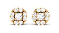 Natural Diamond Screw Back Stud Earrings