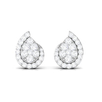 0.75 CT Real Diamond Designer Teardrop Stud Earrings