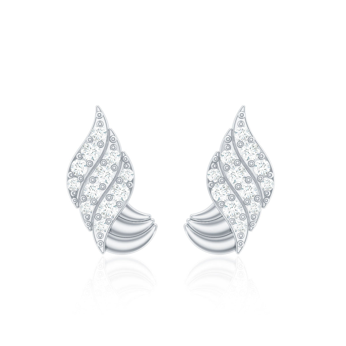 Contemporary Diamond Stud Earrings with Certificate