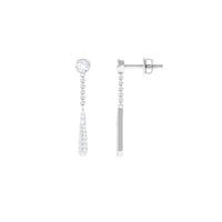 0.50 CT Certified Moissanite Chain Dangle Earrings