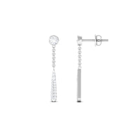 0.50 CT Certified Moissanite Chain Dangle Earrings
