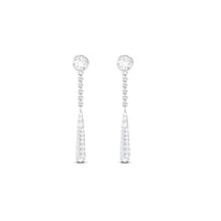 0.50 CT Certified Moissanite Chain Dangle Earrings