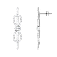 Certified Moissanite Infinity Knot Earrings for Women