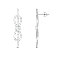 Certified Moissanite Infinity Knot Earrings for Women