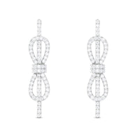 Certified Moissanite Infinity Knot Earrings for Women