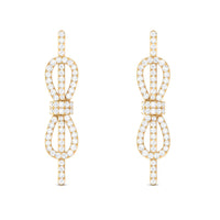 Certified Moissanite Infinity Knot Earrings for Women